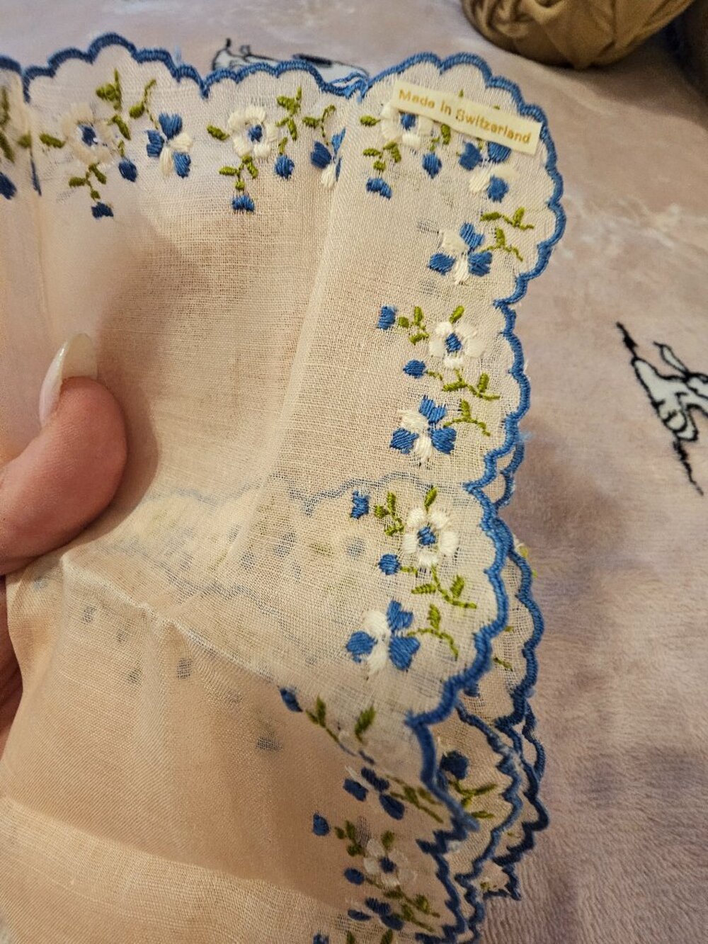1950s to 1960s (Mid-Century) Switzerland Handkerchief - Vintage